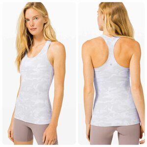 *Lululemon* Cool Racerback in "Incognito Camo Alpine White Multi", size 6.  NULU